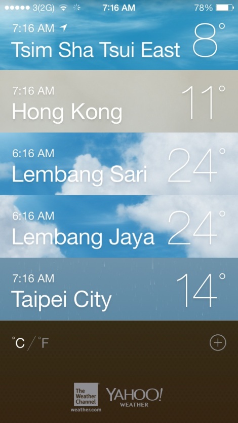 Suhu di Tsim Sha Tsui East, saat itu. Bandingkan dengan suhu di Lembang.